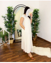 beige flowy dress